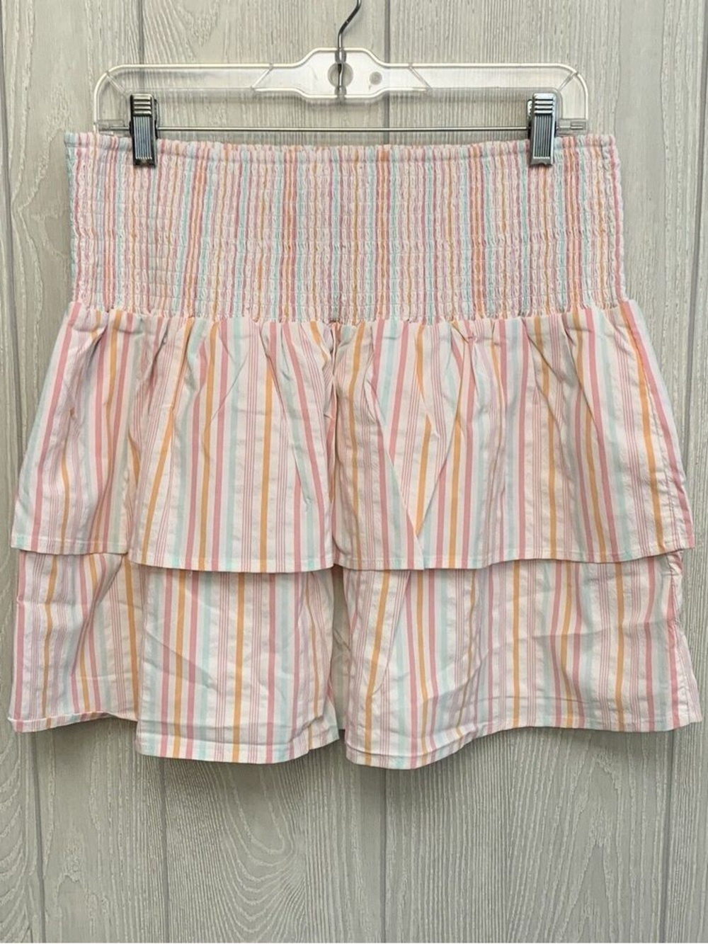 Vineyard Vines Pastel Multi-Stripe Smocked Mini Dress